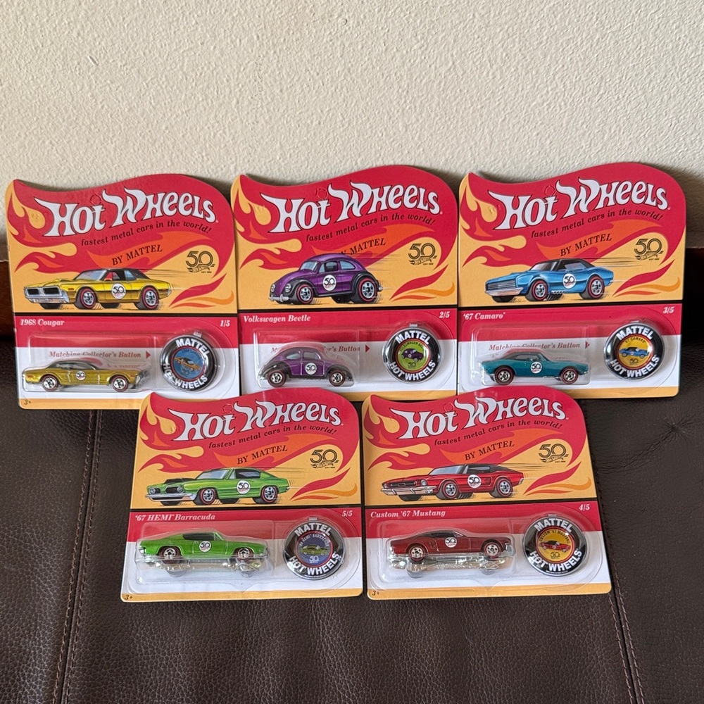 Hot Wheels 50th Mattel Anniversary Collection Redline Die-Cast Vehicles